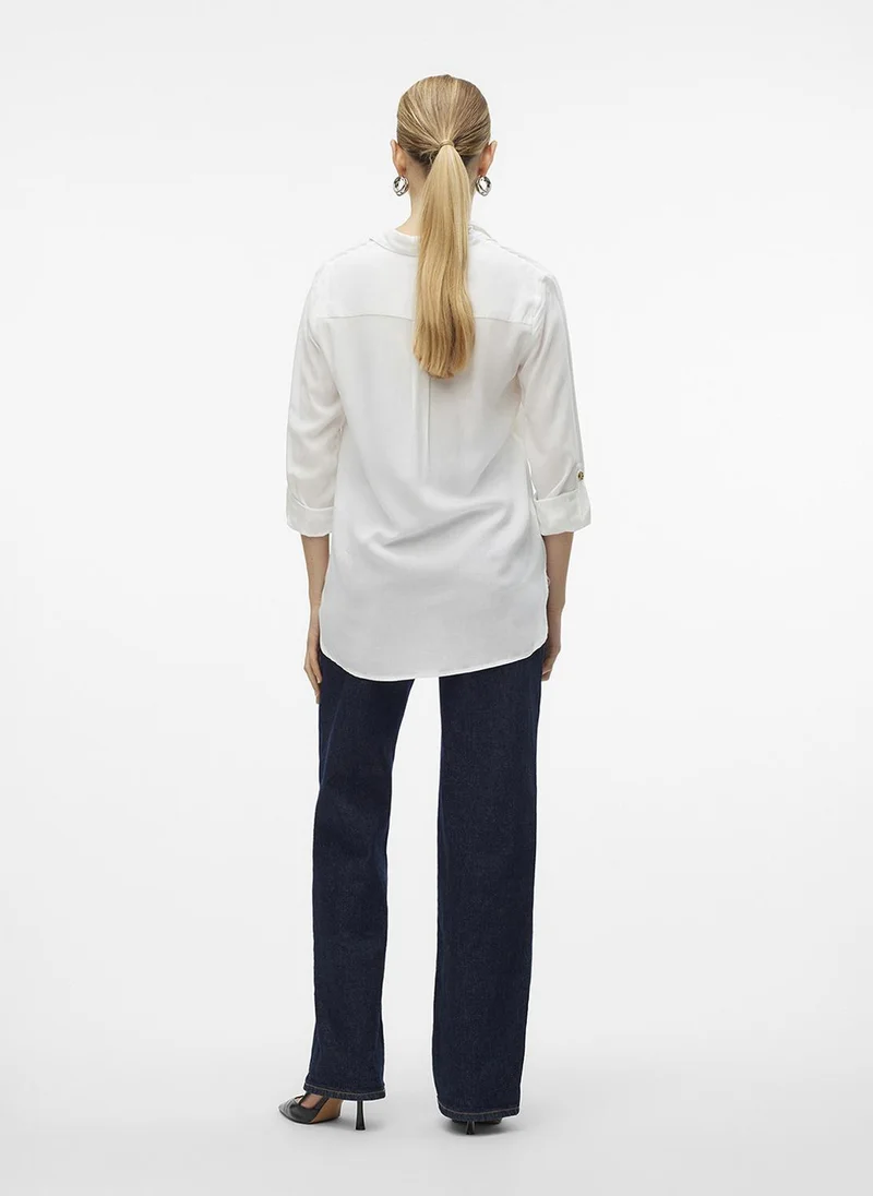 Vero Moda SnowWhite Women's VMBUMPY Long Sleeve Shirt New Woven Noos for Women | Best Price UAE