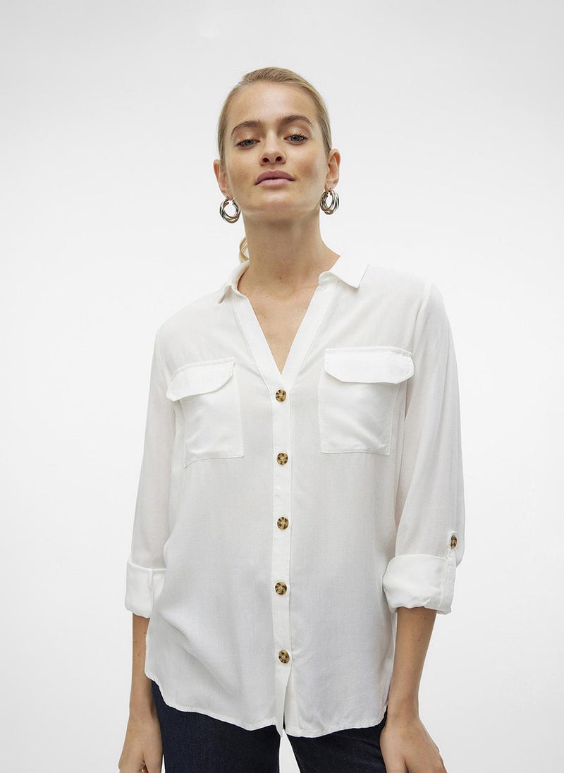 VERO MODA Women's VMBUMPY Long Sleeve Shirt New Woven Noos - Image 1