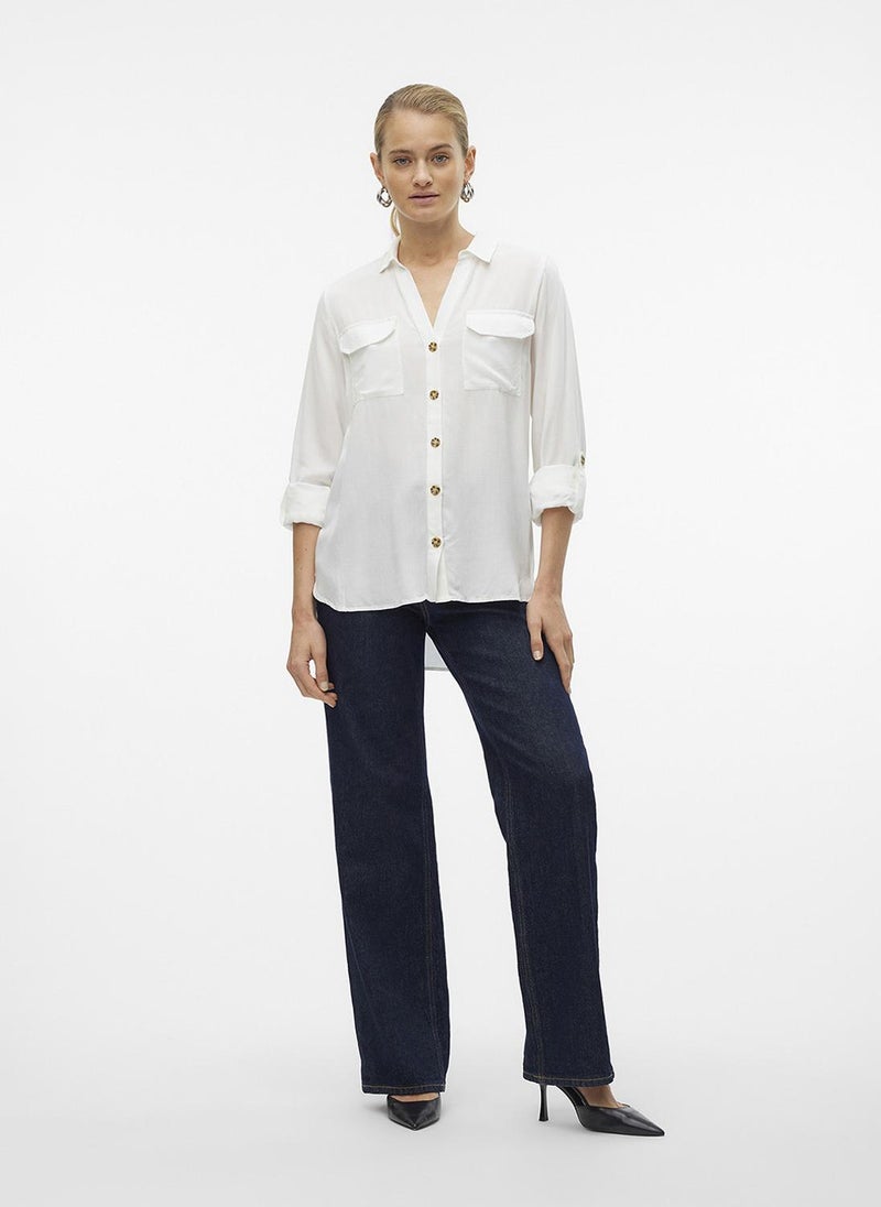 VERO MODA Women's VMBUMPY Long Sleeve Shirt New Woven Noos - Image 3