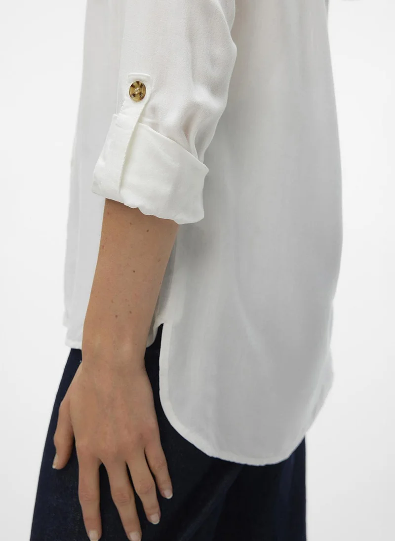 Vero Moda SnowWhite Women's VMBUMPY Long Sleeve Shirt New Woven Noos for Women | Best Price UAE