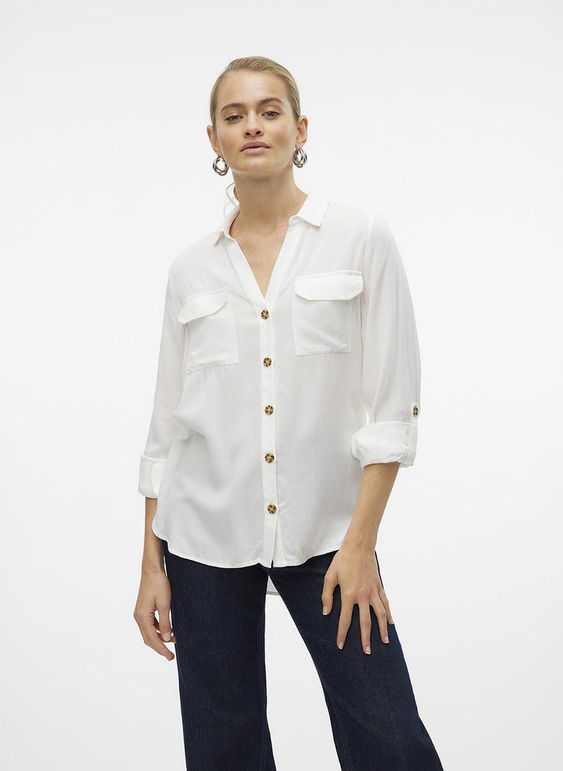 VERO MODA Women's VMBUMPY Long Sleeve Shirt New Woven Noos - Image 2