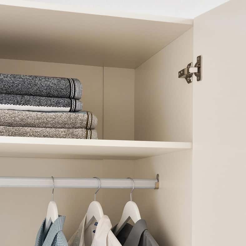 Pan Home خزانة ملابس 6 أبواب باللونين الأبيض والأسود - Image 5
