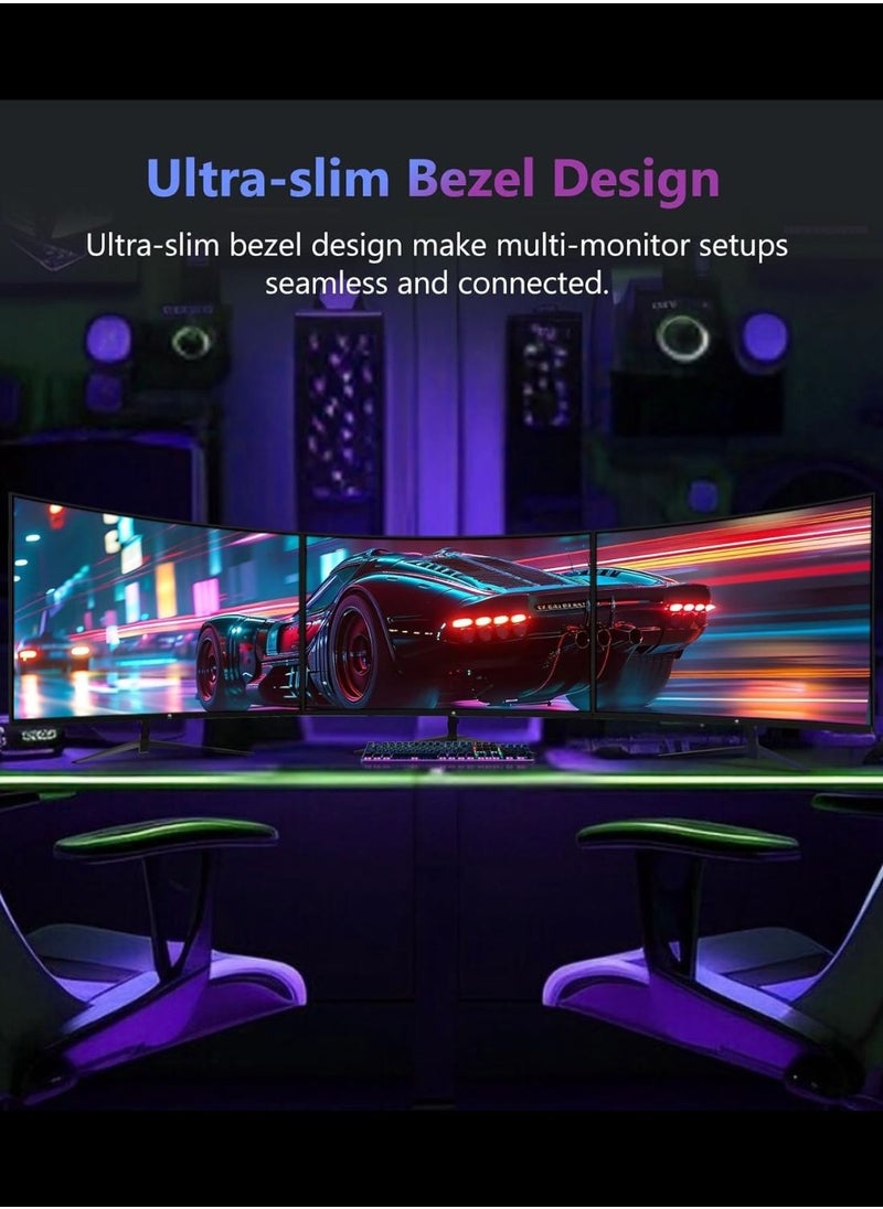 HILUKE - 27" Gaming Monitor, 2K QHD 2560x1440, 165Hz 1ms, Adaptive-Sync, Height Adjustable, Eye Care, DisplayPort, HDMI, Compatible Wall Mountable Installs-Black - Image 1