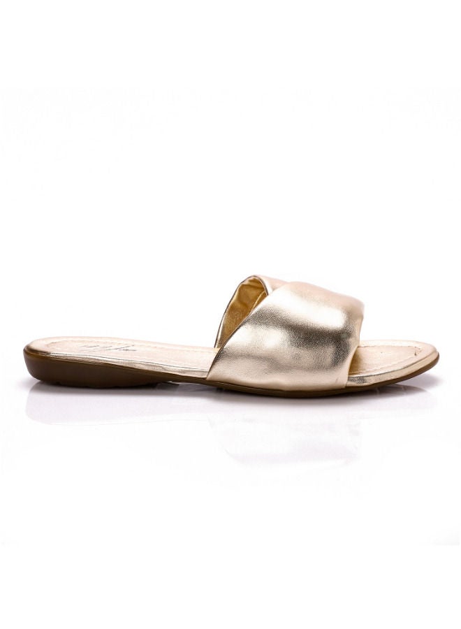 Mr.joe Plain Slip On Gold Casual Statement Slipper - Image 3