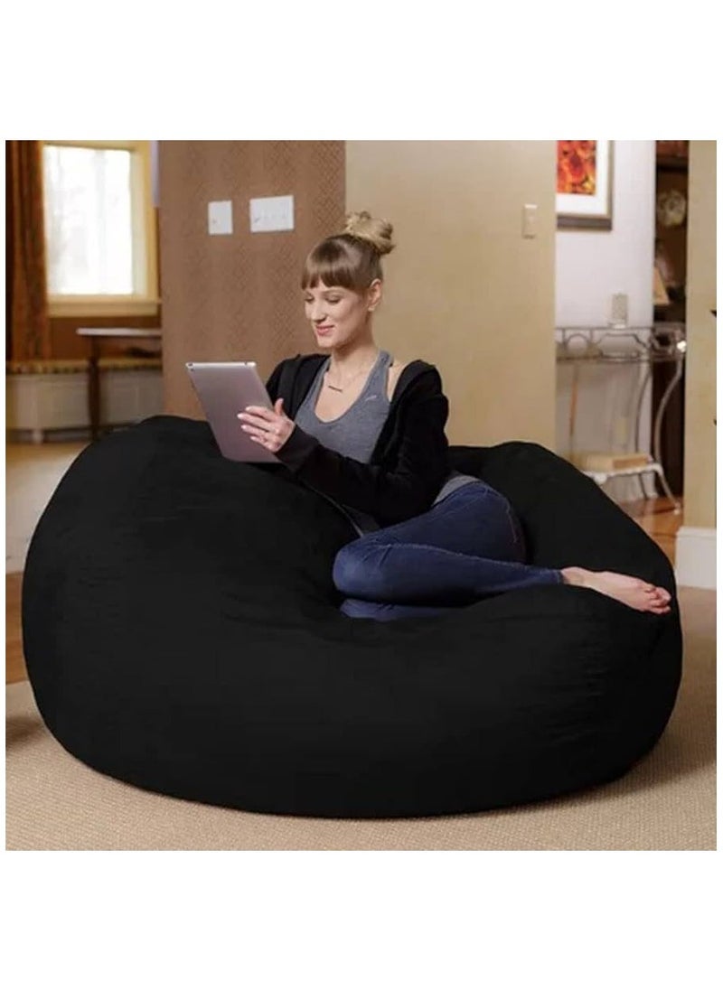 Comfy كيس فول مخملي كلاسيكي أسود مريح مقاس XL مع حشوة الفاصولياء الأصلية  - Image 2