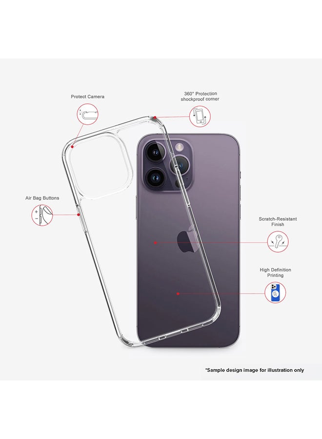 Classic Clear Case For iPhone 15 Plus, Hybrid Soft Case Flexible Edges Thin Cover- Custom Monogram Initial Letter Floral Pattern Alphabet - T (Grey)