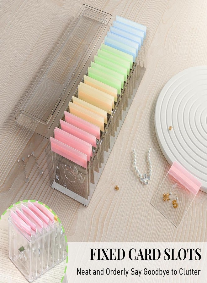 LOOKMINT Acrylic Jewelry Box Organizer, Clear Storage Jewelry Case with 20 Portable Anti Tarnish Jewelry Bags for Rings/Earrings/Necklaces, Good Gift for Women Girls(Clear) - Image 5