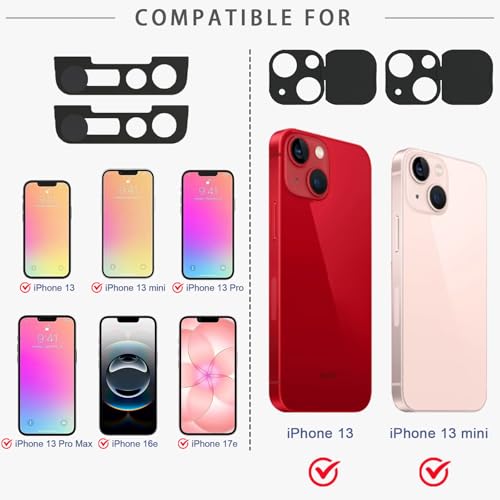 EYSOFT Privacy Cover Compatible for iPhone13 /iPhone 13 Mini with iPhone 13 Front Camera Cover,Protect Privacy and Security But Not Affect Facial Recognitionty But Not Affect Facial Recognition（2Pack） - Image 4