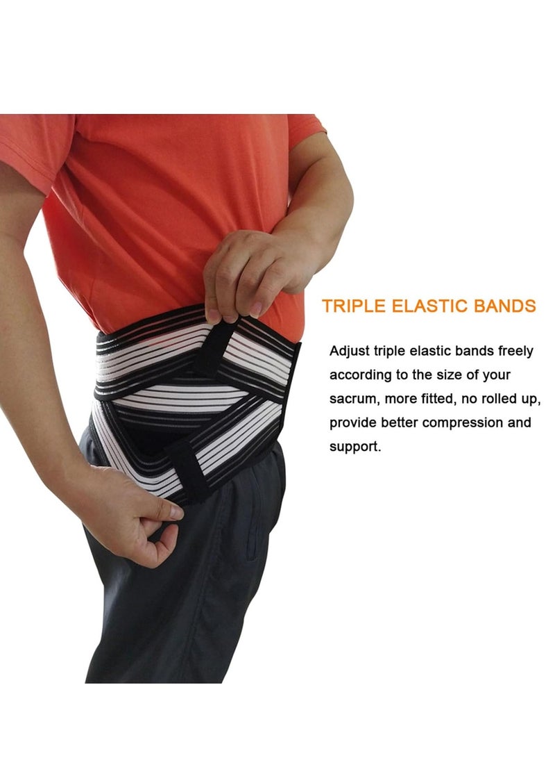 GUDOO Sacroiliac Hip Belt for Men and Women That Alleviates Sciatic Lower Back Pain Back Brace Provides SI Joint Pelvic Support Nerve Compression and Stability Trochanter Brace  - Image 3