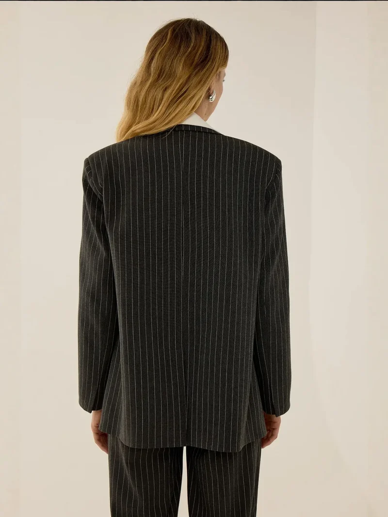 Hiccup Grey Reece Pin Stripe Blazer for Women | Best Price UAE