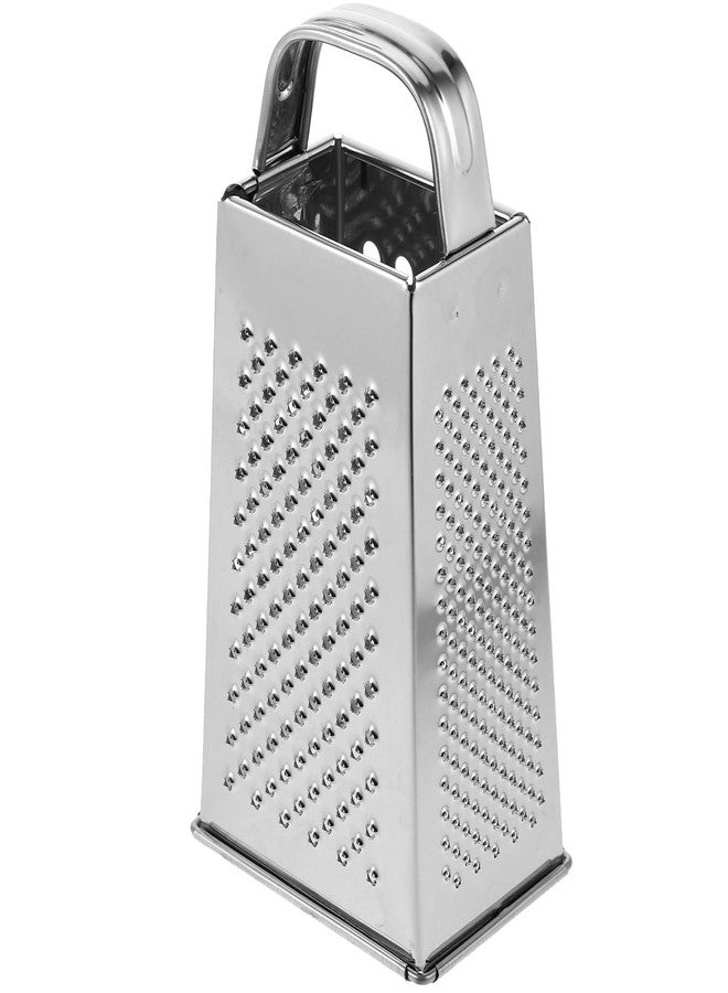 HEMOTON Cheese Slicer Stainless Steel Box Grater 4 Sided Cheese Grater Vegetables Slicer Fruit Shredder Zester with Grip Handle Kitchen Gadgets for Potato Ginger Food 6 Inch Butter Grater - Image 1