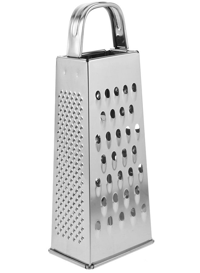 HEMOTON Cheese Slicer Stainless Steel Box Grater 4 Sided Cheese Grater Vegetables Slicer Fruit Shredder Zester with Grip Handle Kitchen Gadgets for Potato Ginger Food 6 Inch Butter Grater - Image 2