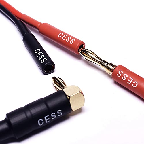 CNCESS CESS-029-3f Banana Extension Cable, 4mm Banana Female to Male, Silicone Cable, 2 Pack (3 Feet) - Image 2