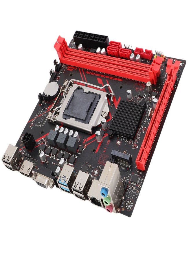 لوحة أم B75 للتعدين، متوافقة مع مقبس LGA1155، بسرعة 6 جيجابت في الثانية، بحجم ITX، مزودة بمنفذي DDR3 وثلاثة منافذ Serial ATA 2.0، تدعم دقة 1920x1080 بمعدل 60 هرتز، ووحدة تخزين M.2 NVME - Image 4
