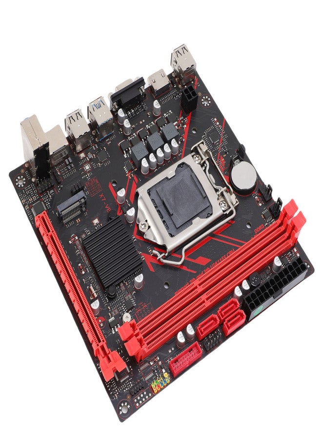 لوحة أم B75 للتعدين، متوافقة مع مقبس LGA1155، بسرعة 6 جيجابت في الثانية، بحجم ITX، مزودة بمنفذي DDR3 وثلاثة منافذ Serial ATA 2.0، تدعم دقة 1920x1080 بمعدل 60 هرتز، ووحدة تخزين M.2 NVME - Image 3