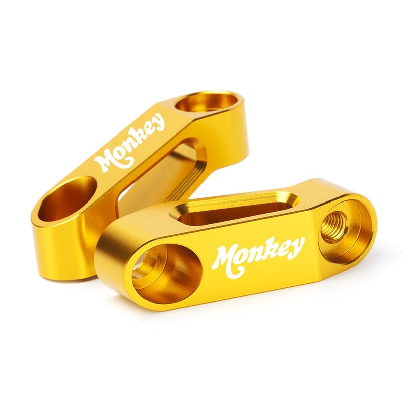 Mokiton Rearview Mirror Risers Extenders Adapter Kit Compatible with Honda Monkey 125M 125MA 125 20192023 2024 2025 Motorcycle Accessories Brackets gold