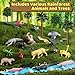 wookidel 37PCS Rainforest Animals Figures Toys Set Rainforest Diorama Supplies Include Jungle Animal FigurinesTrees Moss Sand Stones for Kids Historical Education School Project Decoration Birthday - Image 4