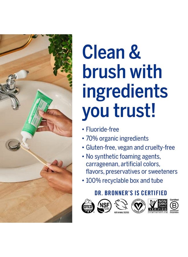 Dr. Bronner's Dr. Bronner’S Allone Toothpaste (Spearmint 5 Ounce3Pack) - Image 4