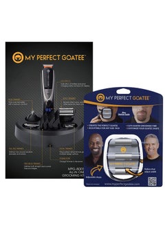 Y Perfect Goatee® 13In1 Adjustable Beard Trimmer & Goatee Shaving Template For Men Cordless Beard Grooming Kit For Detailed Or Precise Trim W/Led Battery Charge Indicator