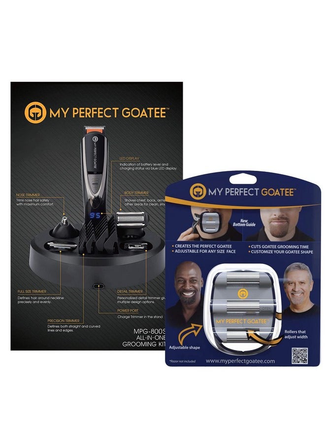 My Perfect Goatee - Y Perfect Goatee® 13In1 Adjustable Beard Trimmer & Goatee Shaving Template For Men Cordless Beard Grooming Kit For Detailed Or Precise Trim W/Led Battery Charge Indicator - Image 1