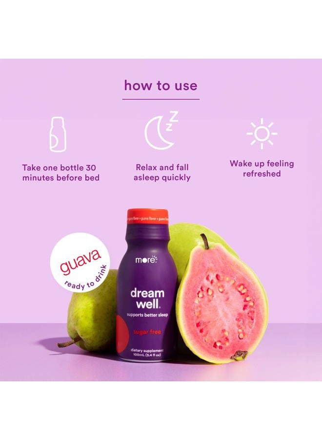 More Labs Dream Well, 5MG Melatonin Holistic Sleep Drink Solution, Non-Habit Forming with 5HTP, Lemon Balm, Jujube Seed, Glycine (Pack of 24) - Image 4