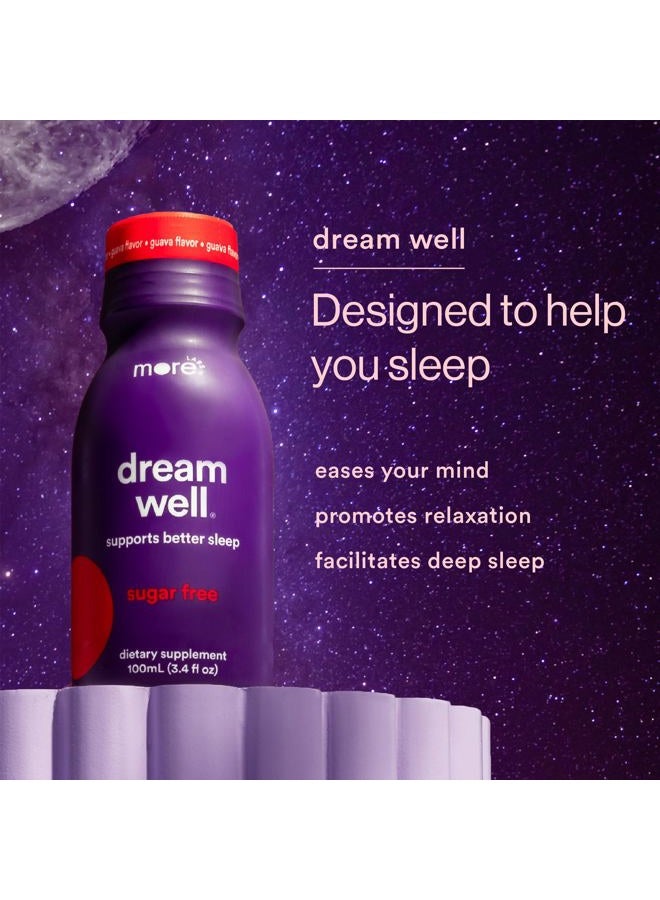 More Labs Dream Well, 5MG Melatonin Holistic Sleep Drink Solution, Non-Habit Forming with 5HTP, Lemon Balm, Jujube Seed, Glycine (Pack of 24) - Image 3