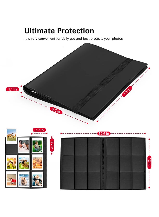 ألبوم صور بجيب 360 لكاميرا Fujifilm Instax Mini، وكاميرا Polaroid Snap PIC-300 Z2300 الفورية باللون الأسود