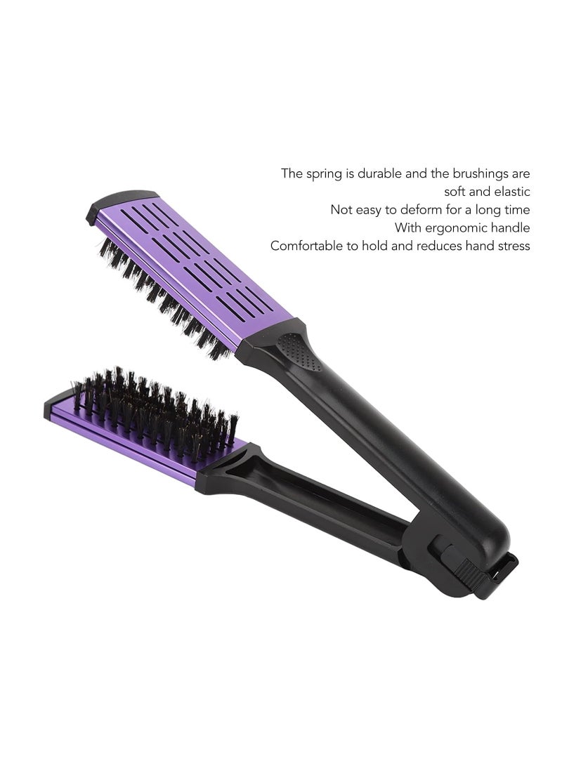 Hair Straightener Brush  Anti-static Dual-Brush Comb Double Sided Brush Hair Straightening Comb Tool Splint V-Shape Tools Hair Detangler Brush Hair Styling Tool For Reduce Split Ends