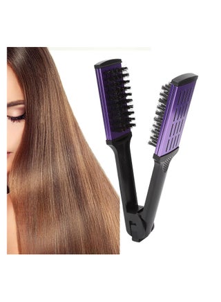 Hair Straightener Brush  Anti-static Dual-Brush Comb Double Sided Brush Hair Straightening Comb Tool Splint V-Shape Tools Hair Detangler Brush Hair Styling Tool For Reduce Split Ends - pzsku/Z21B54A138DEC7C76B158Z/45/_/1706841963/2afb51f3-fc55-4f39-9936-cd88bad54f2e