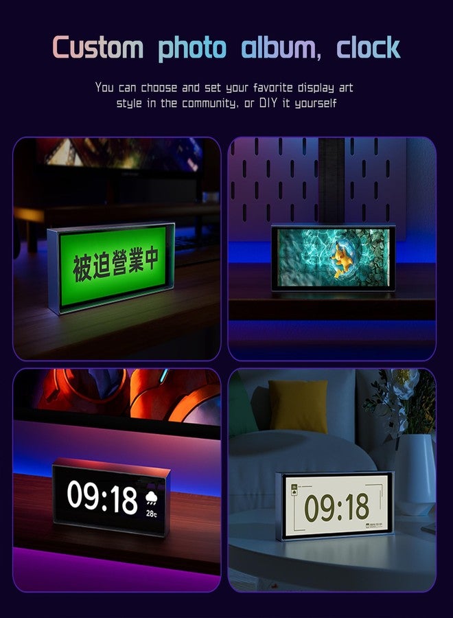 Vastarry 6.2 Smart Quantum Clock Nixie Clock with Wi-Fi Sync - App Controlled Time & Weather Display, Vintage Alarm Clock with Photo Frame, Retro Pixel Art for Home & Office Decor - Image 3