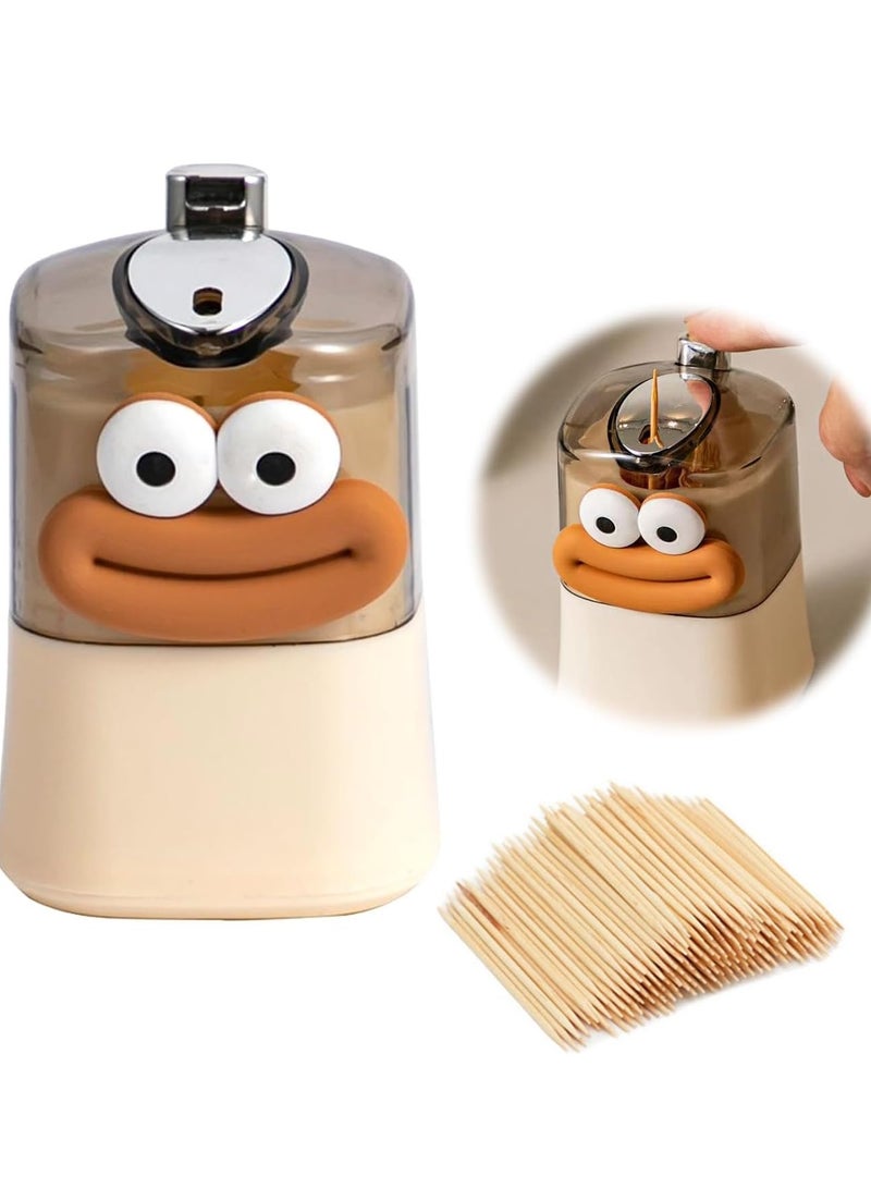 Raxoom Cute Automatic Pop-up Toothpick Holder Dispenser, Pop up Automatic Cute Sausage Mouth Decoration, Novelty Toothpicks Container Kitchen, for Home Livingroom Kitchen Restaurant (Sausage Mouth) - Image 1