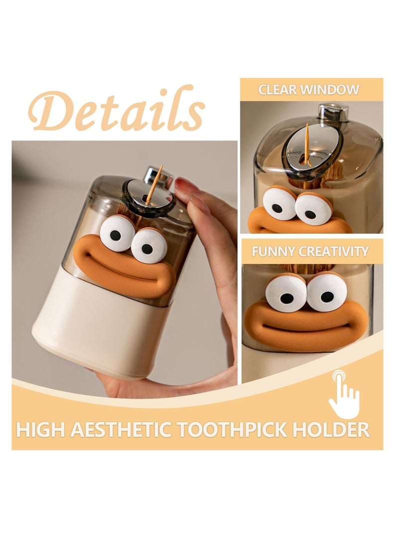 Raxoom Cute Automatic Pop-up Toothpick Holder Dispenser, Pop up Automatic Cute Sausage Mouth Decoration, Novelty Toothpicks Container Kitchen, for Home Livingroom Kitchen Restaurant (Sausage Mouth) - Image 3