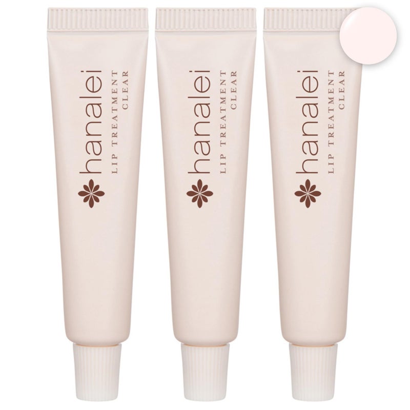 Hanalei Hydrating Lip Treatment Balm â€“ Cruelty-Free, Paraben-Free Moisturizer for Severely Dry, Chapped Lips â€“ Kukui Oil, Shea Butter & Grapeseed Oil â€“ Clear Tint, Travel-Size 3-Pack (5ml X 3) - Image 1