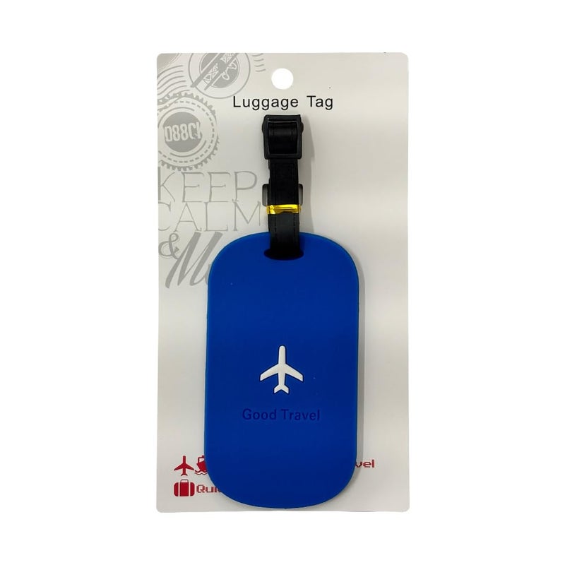 Eitheo بطاقات أمتعة للأطفال بطاقات أمتعة مع اسم وعنوان | بطاقات أمتعة سيليكون للحقائب، بطاقات لتحديد الحقائب/حقائب المدرسة ملصق ملون متعدد (طائرة جيدة) - Image 4