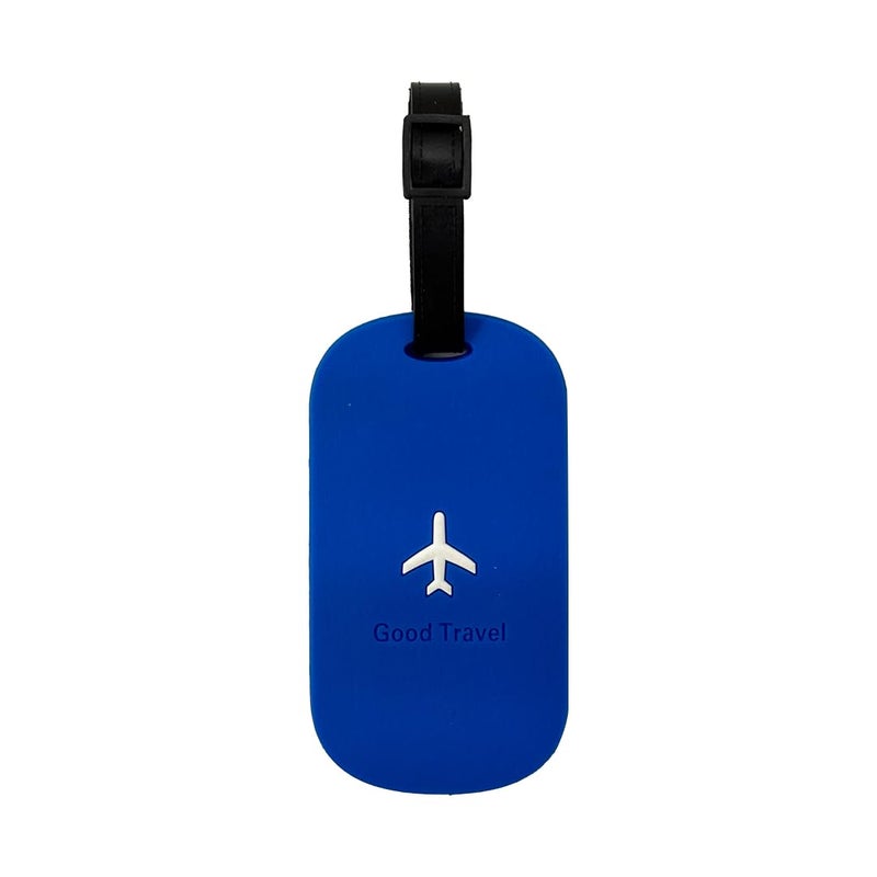 Eitheo بطاقات أمتعة للأطفال بطاقات أمتعة مع اسم وعنوان | بطاقات أمتعة سيليكون للحقائب، بطاقات لتحديد الحقائب/حقائب المدرسة ملصق ملون متعدد (طائرة جيدة) - Image 1