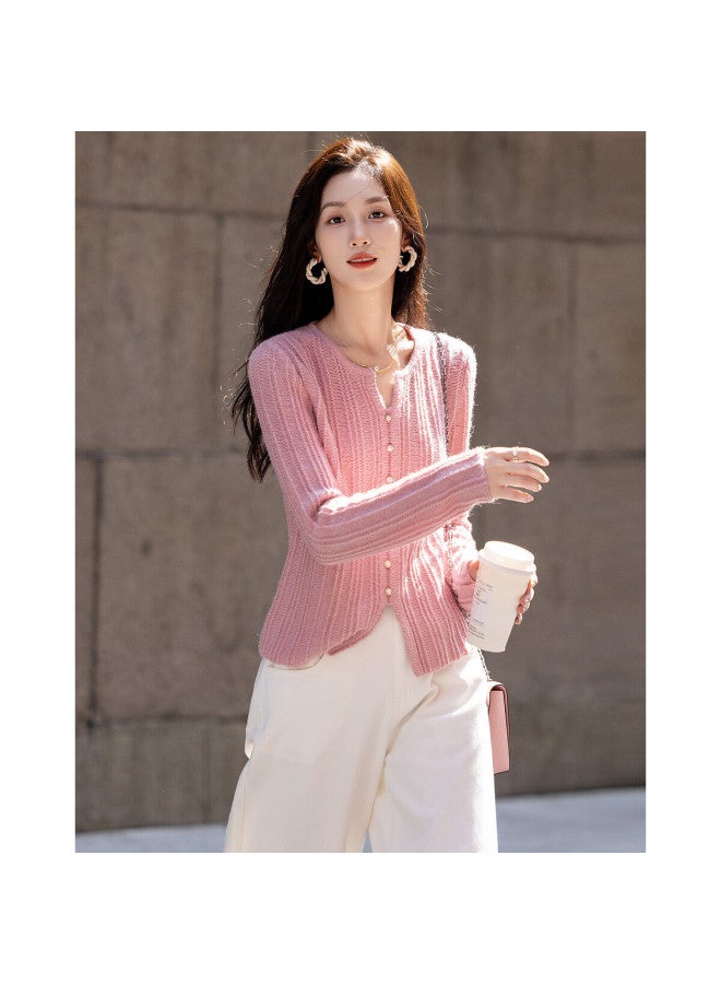 dme Demana [secret Love Letter] Spring And Autumn Simple Style, Conta Wool, Commuter Sweater, Round Neck, Concealing, Comfortable Knit Top For Women  - Image 3