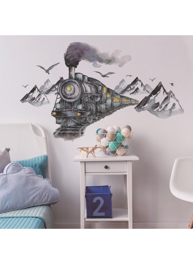 FAYYGYH Ink Train Car Wall Stickers, 3D Wall Decals, Self Adhesive Removable, Art Decal Mural Wallpaper Decor, Kids Boy Room Bedroom Playroom (Ink Train) - Image 2