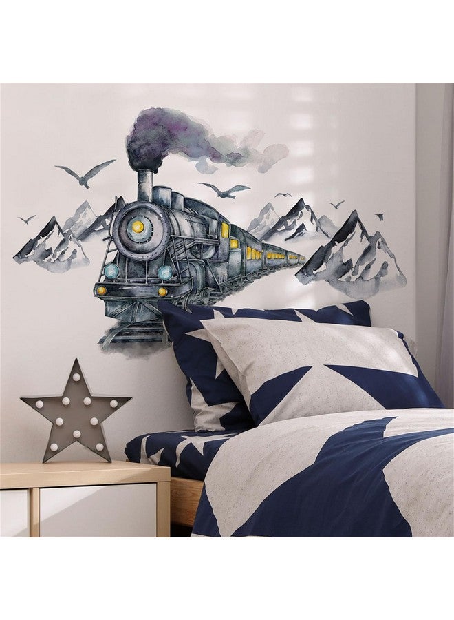 FAYYGYH Ink Train Car Wall Stickers, 3D Wall Decals, Self Adhesive Removable, Art Decal Mural Wallpaper Decor, Kids Boy Room Bedroom Playroom (Ink Train) - Image 5