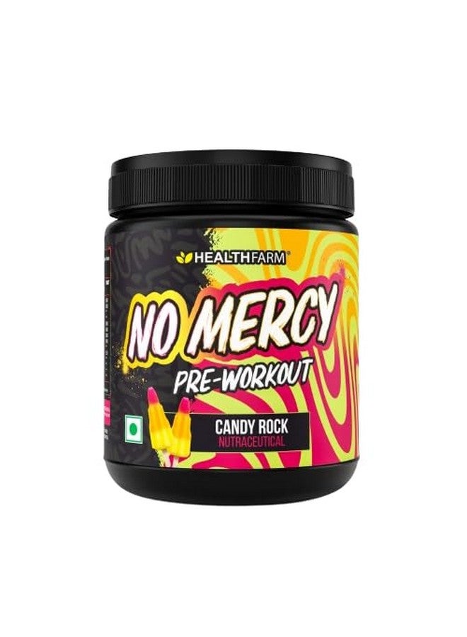 HEALTHFARM No Mercy Pre Workout For Explosive Energy, Massive Pumps & Laser Focus - Preworkout For Men & Women - Pre Workout Powder With Amino Acids & 200Mg Caffeine (Candy Rock) - Image 1