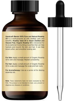 handcraft Blends Organic Rosehip Oil 1 Fl Oz 100% Pure And Natural Premium Grade Oil For Face Skin And Hair Protect And Nourish Carrier Oil  - Image 2