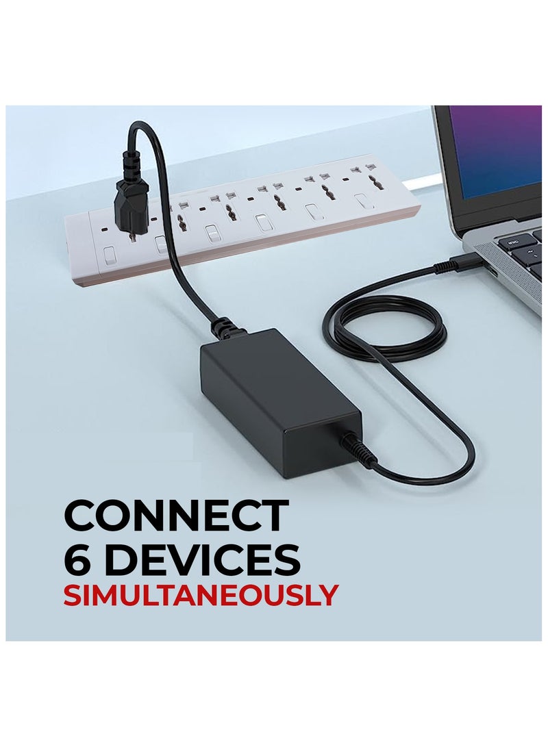 Duravel Duravel 6 Way-Socket Extension Strip, White, Multi-Outlet Power Strip with Individual Switches Without Cable  - Image 5