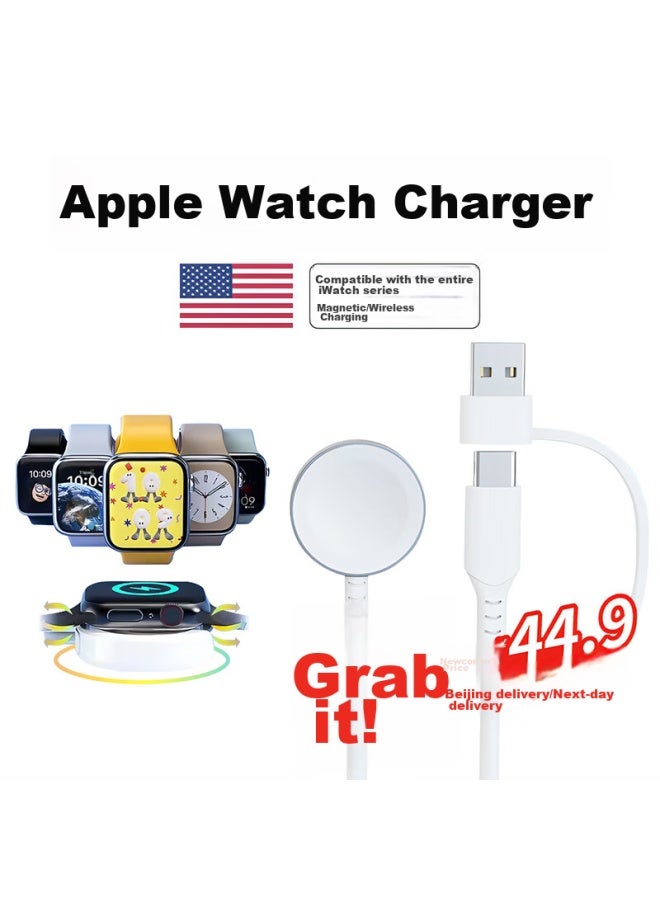 Bkayp Compatible With Apple Watch Charger, Magnetic Wireless Fast Charging For Iwatch S10/9/8/7 Series, Apple Watch Charging Adapter - Image 1
