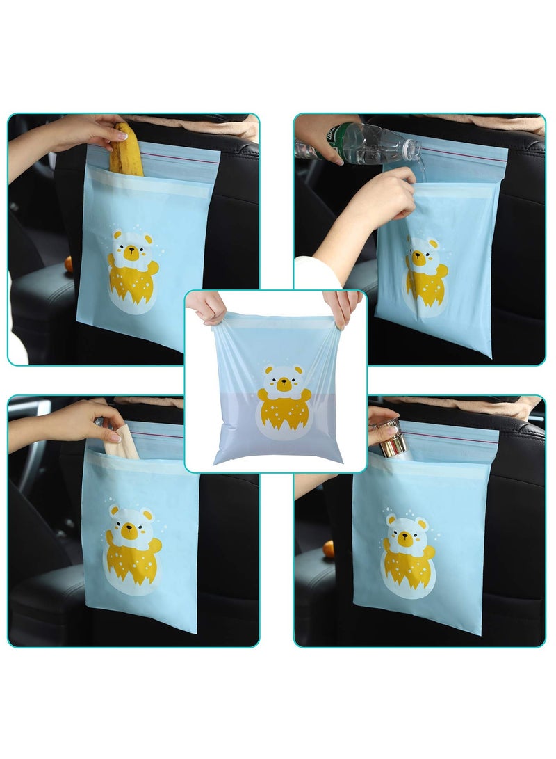 SOLARAE 40 PCS Easy Stick-On Disposable Car Trash Bags, Disposable Stick To Anywhere in Car, Strong Sticky, Leak Proof, Durable, Portable Car Garbage Bags for Vehicle, Kitchen, Hospital, Bedroom, Office - Image 4