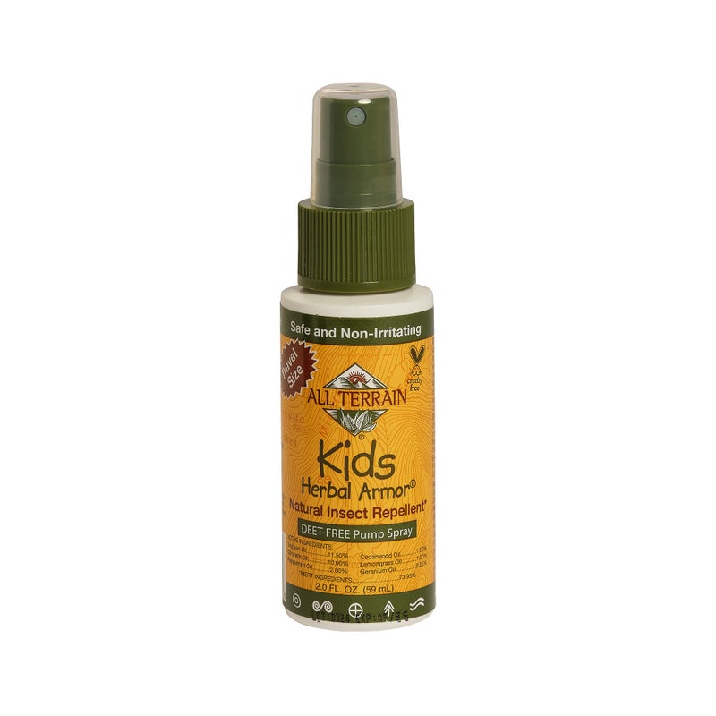All Terrain Kids Herbal Armor DEET-Free Pump Spray 2 oz. Travel Size Insect Repellent, Plant-Based and All Natural, Safe for Family and Pets, Mosquito and Bug Protection - Image 1