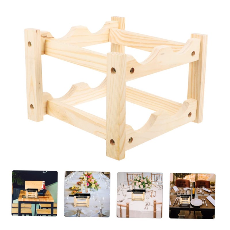 Wooden Wine Bottle Holder Display Stand For Cabinet Countertop Wine Rack - Image 5