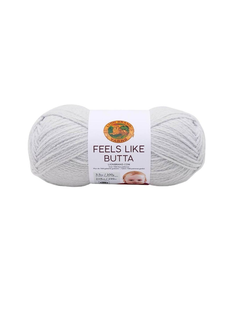 Lion Brand Yarn Lion Brand Feels Like Butta Yarn White - Image 1