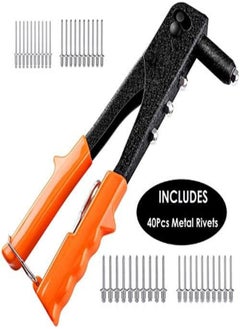 AKDC Getjz Rivet Gun Hand Riveter With 40Pcs Metal Rivets Heavy Duty Riveter Kit Professional Pop Rivet Gun  - Image 3