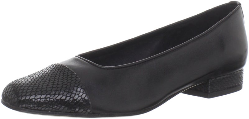 VANELi Women's FC-313 Flat, Black Nappa/Black Squama Print Tip, 5 M US - Image 1