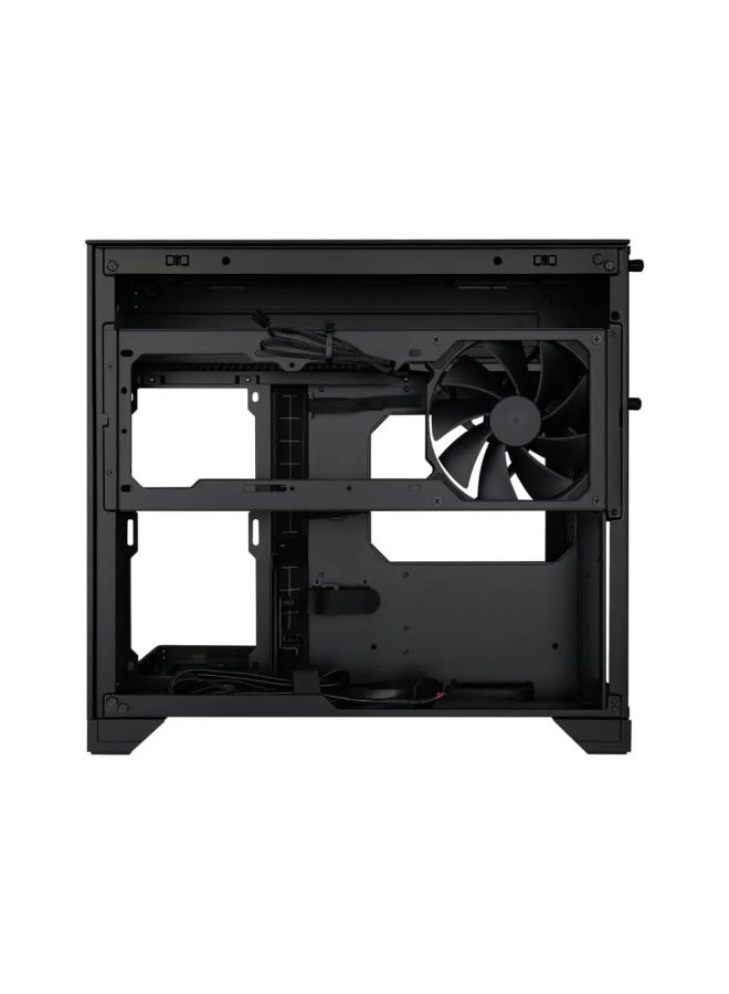 LIAN LI O11 VISION-M Digital Micro-ATX PC Case, 9.2" IPS LCD Display, 1920×462 Resolution, 60Hz Refresh Rate, 500-Nit Brightness, 3-Sided Tempered Glass, Dual-Chamber Design, M-ATX/Mini-ITX, Up to 12×120mm Fans, 140mm PWM Fan Included, Black | G99.O11VMDX.00 - Image 4