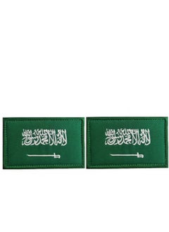 Generic 2pcs Saudi Arabia Flag Patch Saudi Arabia Flag Embroidery Patch and Saudi Arabia Emblem with Cloth Tape, Compatible with Tactical Bags, Jackets, Clothing, Backpacks, Army Patch  - Image 2
